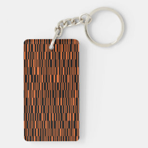 Porte-clés Orange, cool, tendance, art graphique géométrique