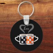 Porte-clés Orange + Couleur de café noir ou nous appartenons  (Recto)