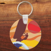 Porte-clés orange de planche à voile (Recto)
