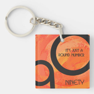 Porte-clés Orange Décennie 90e anniversaire