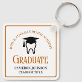Porte-clés Orange Dental School Custom Graduation Cadeau (Dos)