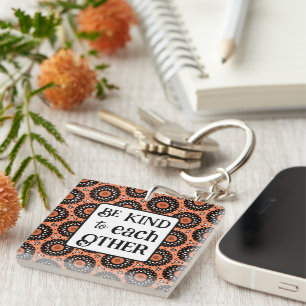 Porte-clés Orange et noir BE