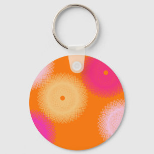 Porte-clés orange et rose couleur pop