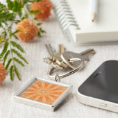 Porte-clés Orange Faux Tulle Design (Côté)