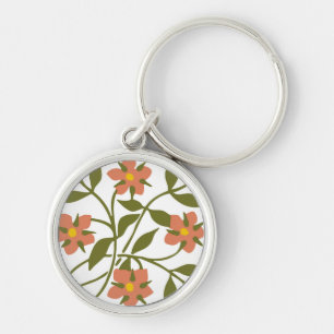 PORTE-CLÉS ORANGE FLEURS