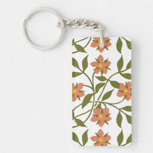 PORTE-CLÉS ORANGE FLEURS