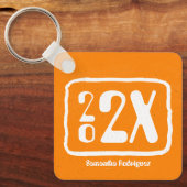 Porte-clés Orange Funky Classe Année Porte - clé (Recto)