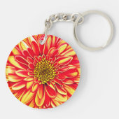Porte-clés Orange géant et fleurs d'aster jaune doré (Dos)