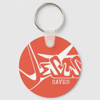 Porte-clés Orange Graffiti Jesus Saves Porte - clé