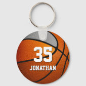 Porte-clés orange gris équipe couleurs garçons filles basket- (Recto)