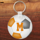 Porte-clés orange gris équipe de football couleurs enfants ca (Verso)