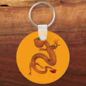 Porte-clés Orange Halloween Citrouille Dragon (Recto)