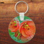 Porte-clés Orange Hibiscus Fleurs (Recto)