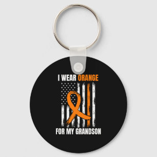 Porte-clés Orange homme petit-fils leucémie sensibilisation a