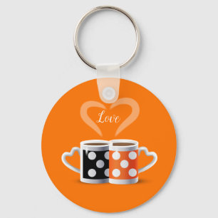 Porte-clés Orange + La couleur ou nous de café noir