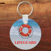 PORTE-CLÉS ORANGE LIFESAVER SUR LA PLAGE (Recto)