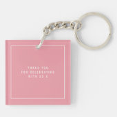 Porte-clés Orange Lily Wedding personalized guest keepsake (Dos)