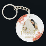 Porte-clés Orange Oleander Fleurs Merci photo Mariage<br><div class="desc">Orange Oleander Flowers Photo Merci Porte - clé Mariage. Porte - clé mariage photo avec photo mariage,  nom de mariée et de mariée et date de mariage. Personnalisez avec votre photo mariage et d'autres détails. Un aimant de remerciement élégant et fleuri - un cadeau pour vos invités mariages.</div>
