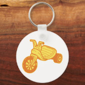 Porte-clés Orange Plastic Tricycle Graphic (Recto)