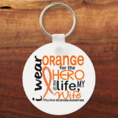 Porte-clés Orange Pour Héros 2 Femme MS Sclérose Multiple (Recto)