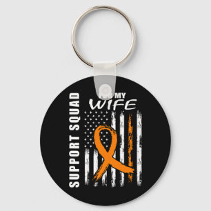 Porte-clés Orange Ribbon Femme Leucémie Sensibilisation États