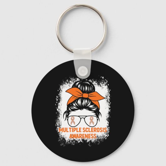 Porte-clés Orange Ruban Femmes Ms Sclérose Multiple (Recto)