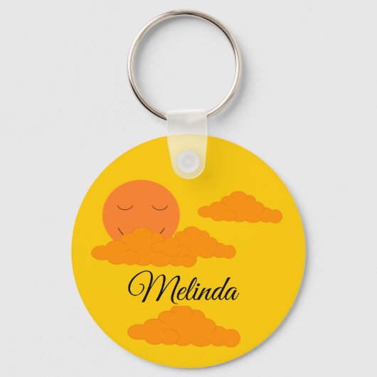 Porte-clés Orange Sun in Golden Sky: (Verso)