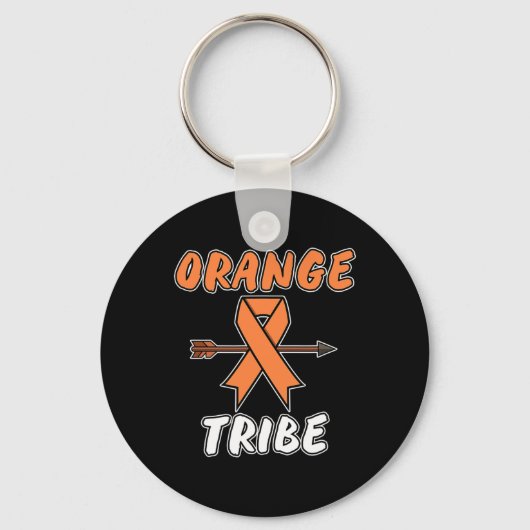 Porte-clés Orange Tribe Leukemia Sensibilisation Ribbon Suppo (Recto)