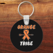 Porte-clés Orange Tribe Leukemia Sensibilisation Ribbon Suppo (Recto)