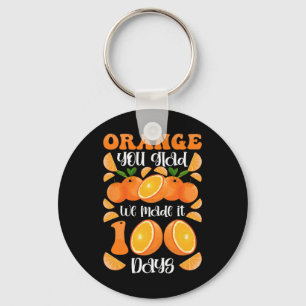 Porte-clés Orange Tu Es Heureux Que Nous L'Ai Fait 100 Jours