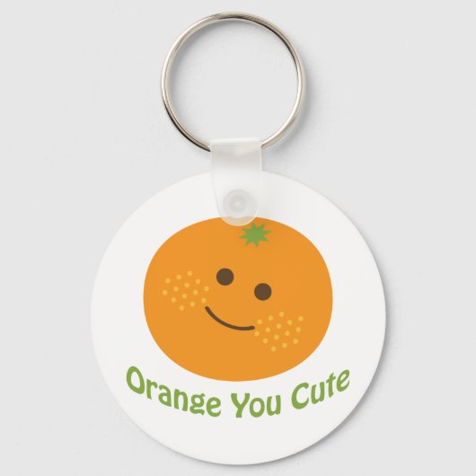 Porte-clés Orange You Cute (Recto)