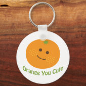 Porte-clés Orange You Cute (Recto)