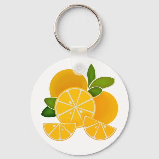 Porte-clés Oranges, tranches d'orange, agrumes (Recto)