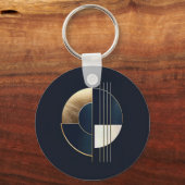 Porte-clés Orbe géométrique : une étude du contraste (Recto)