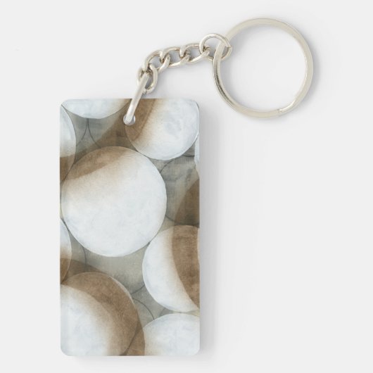 Porte-clés Orbes blanches et cercles Brown (Dos)