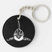 Porte-clés Orca tribale noire et blanche (Dos)