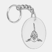 Porte-clés Orca tribale noire et blanche (Devant gauche)