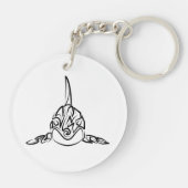 Porte-clés Orca tribale noire et blanche (Dos)