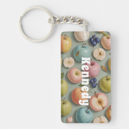 Porte-clés Orchard Whimsy : Fruits pastel (Devant)
