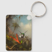 Porte-clés Orchidée avec deux colibris Heade (Verso)