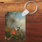 Porte-clés Orchidée avec deux colibris Heade (Verso)