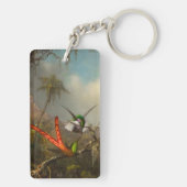 Porte-clés Orchidée avec deux colibris Heade (Dos)