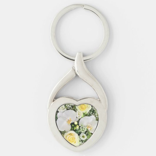 Porte-clés Orchidée blanche (Devant)