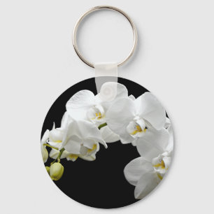 Porte-clés Orchidée blanche en fleurs