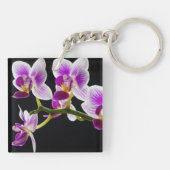 Porte-clés Orchidée blanche et violette (Dos)
