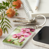 Porte-clés Orchidée rose (Devant droit)