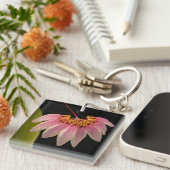 Porte-clés Orchidée rose tropicale (Devant Droit)