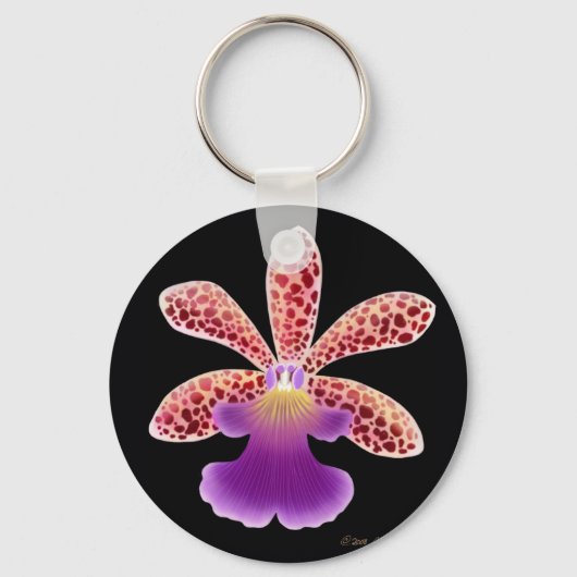 Porte-clés Orchidée tropicale Oerstedella (Recto)