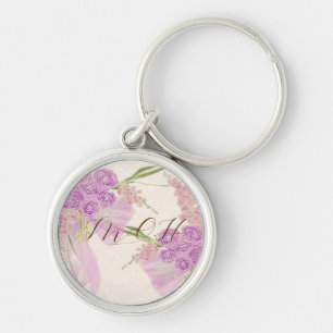 Porte-clés Orchidée Vintage Ombré Nœud et Bouquet-M.O.H.