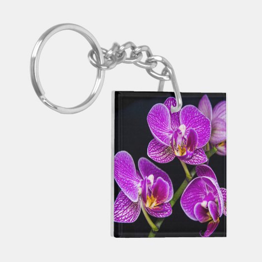 Porte-clés Orchidée violette (Devant gauche)